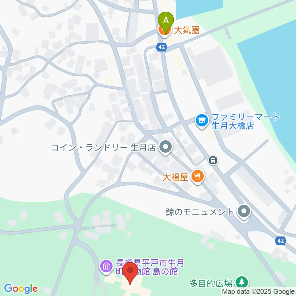 平戸市生月町博物館・島の館周辺のカフェ一覧地図