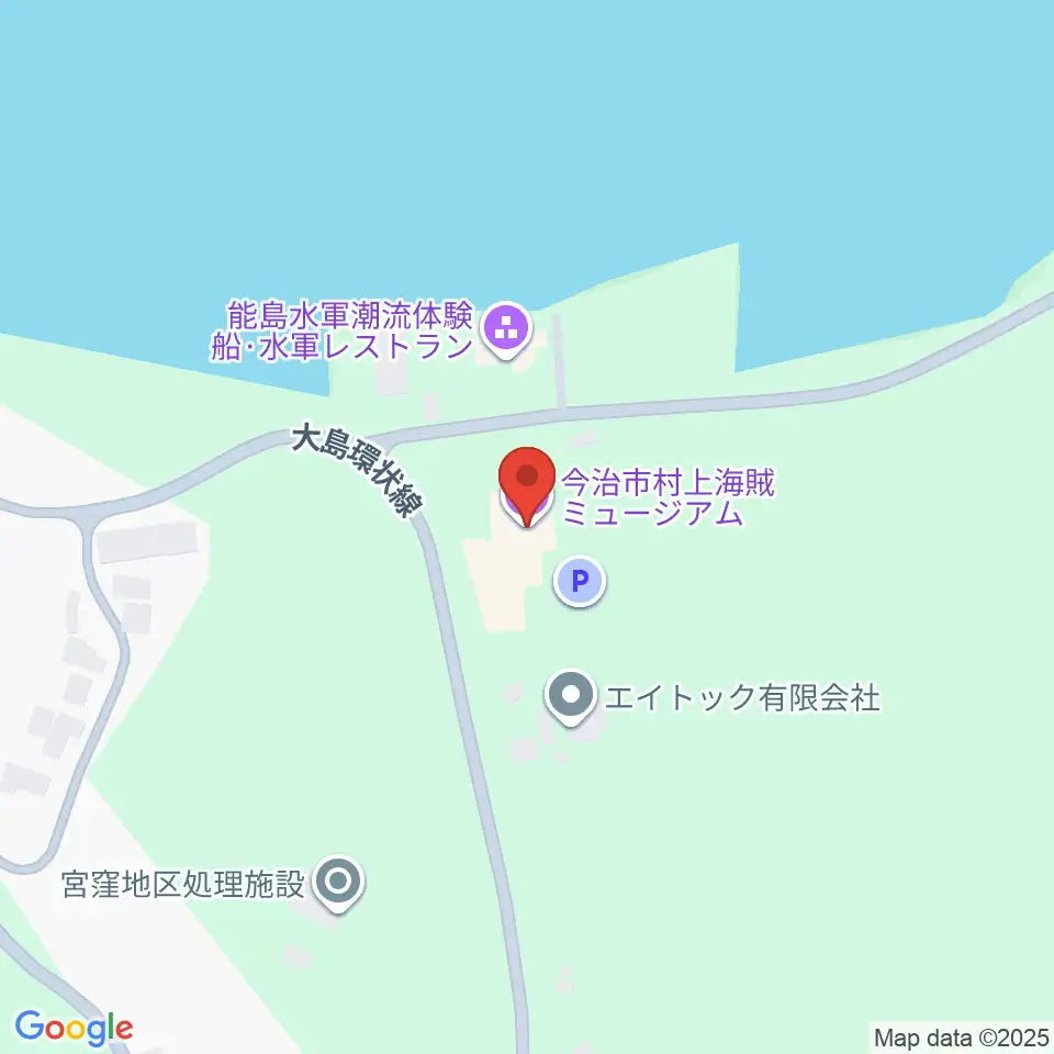 今治市村上海賊ミュージアム周辺のカフェ一覧地図