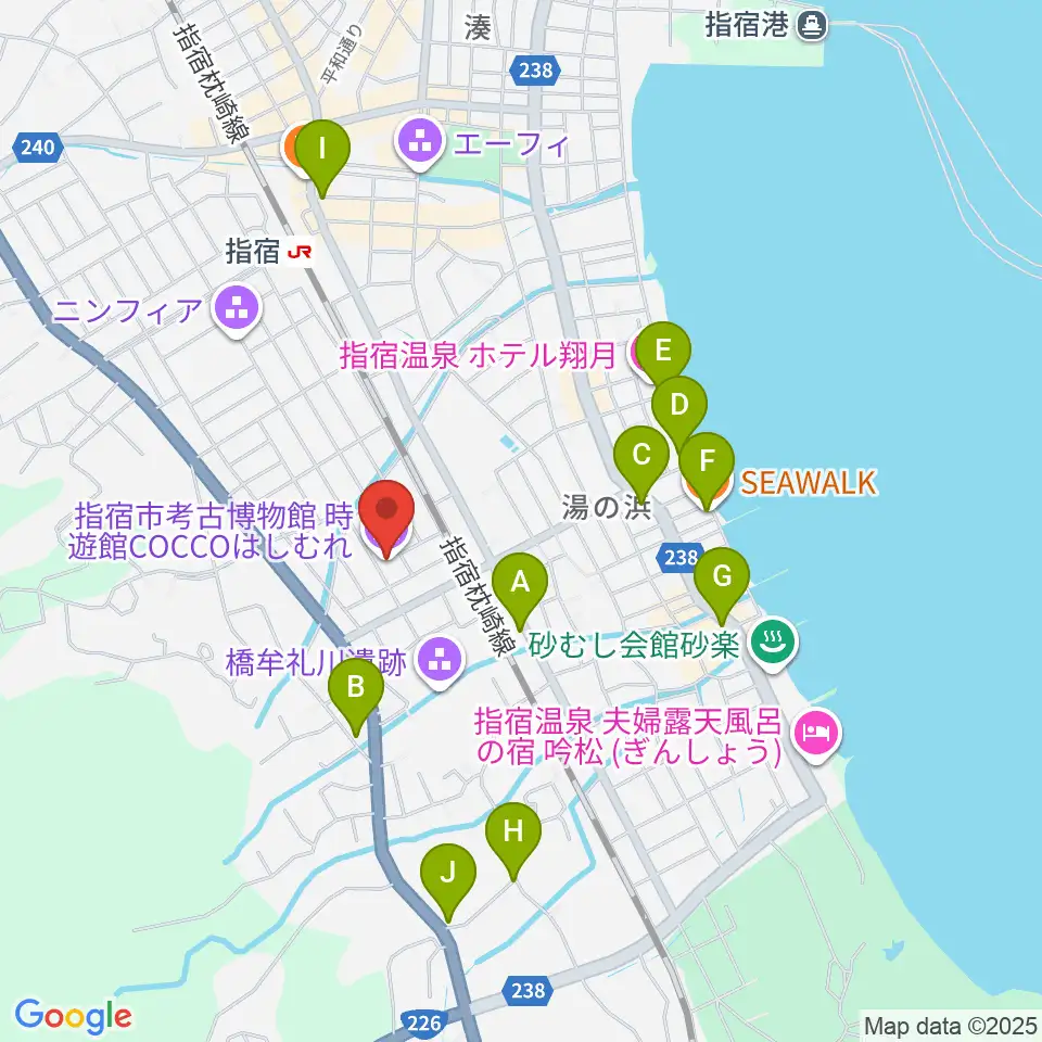 時遊館COCCOはしむれ周辺のカフェ一覧地図