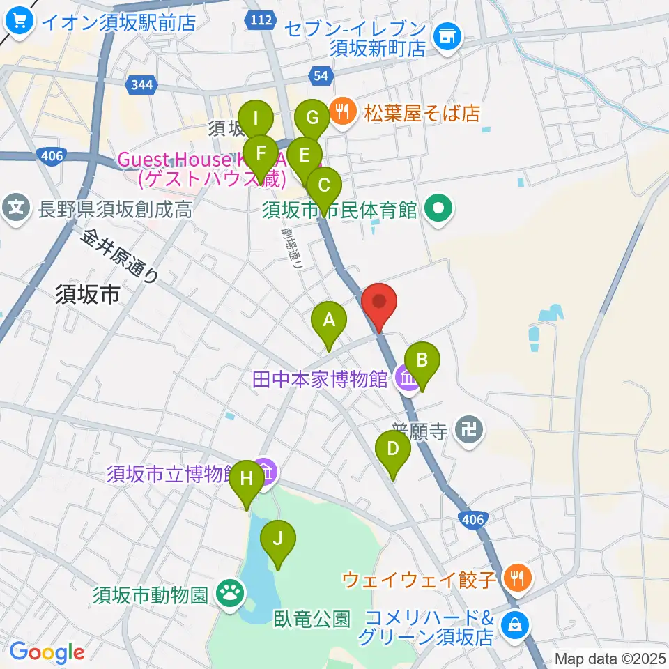 豪商の館 田中本家博物館周辺のカフェ一覧地図