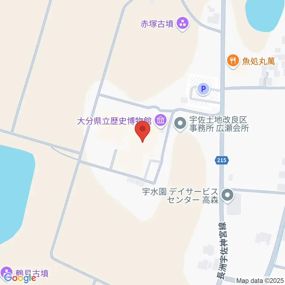 大分県立歴史博物館周辺のカフェ一覧地図