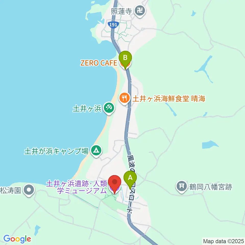 土井ヶ浜遺跡・人類学ミュージアム周辺のカフェ一覧地図