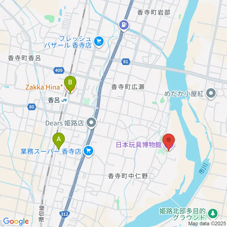 日本玩具博物館周辺のカフェ一覧地図