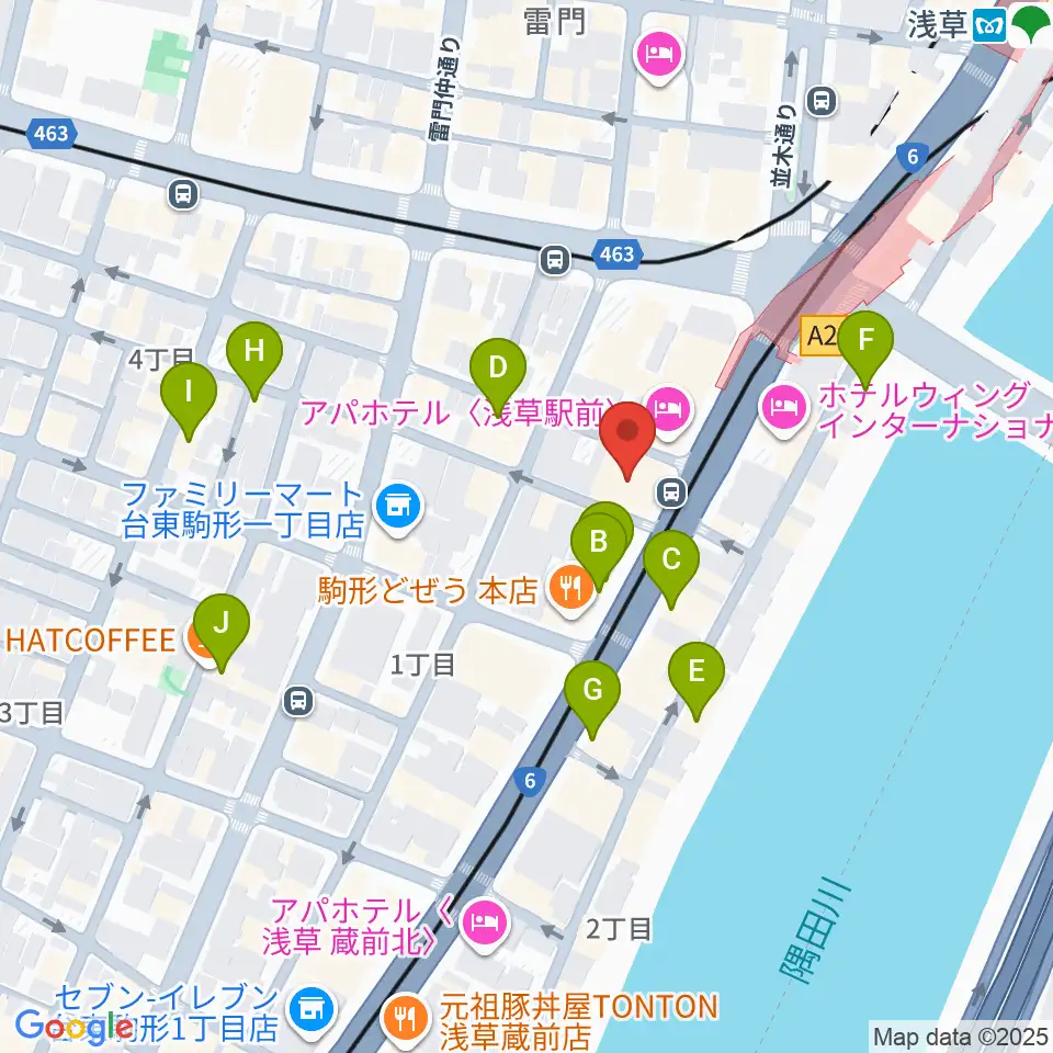 世界のカバン博物館周辺のカフェ一覧地図