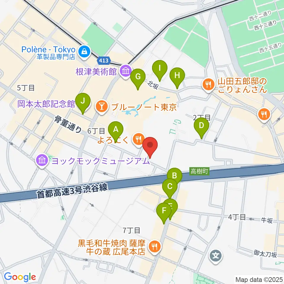 紅ミュージアム周辺のカフェ一覧地図