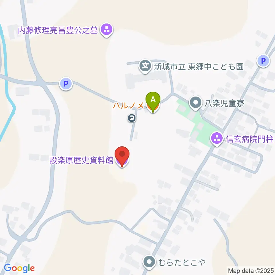 新城市設楽原歴史資料館周辺のカフェ一覧地図