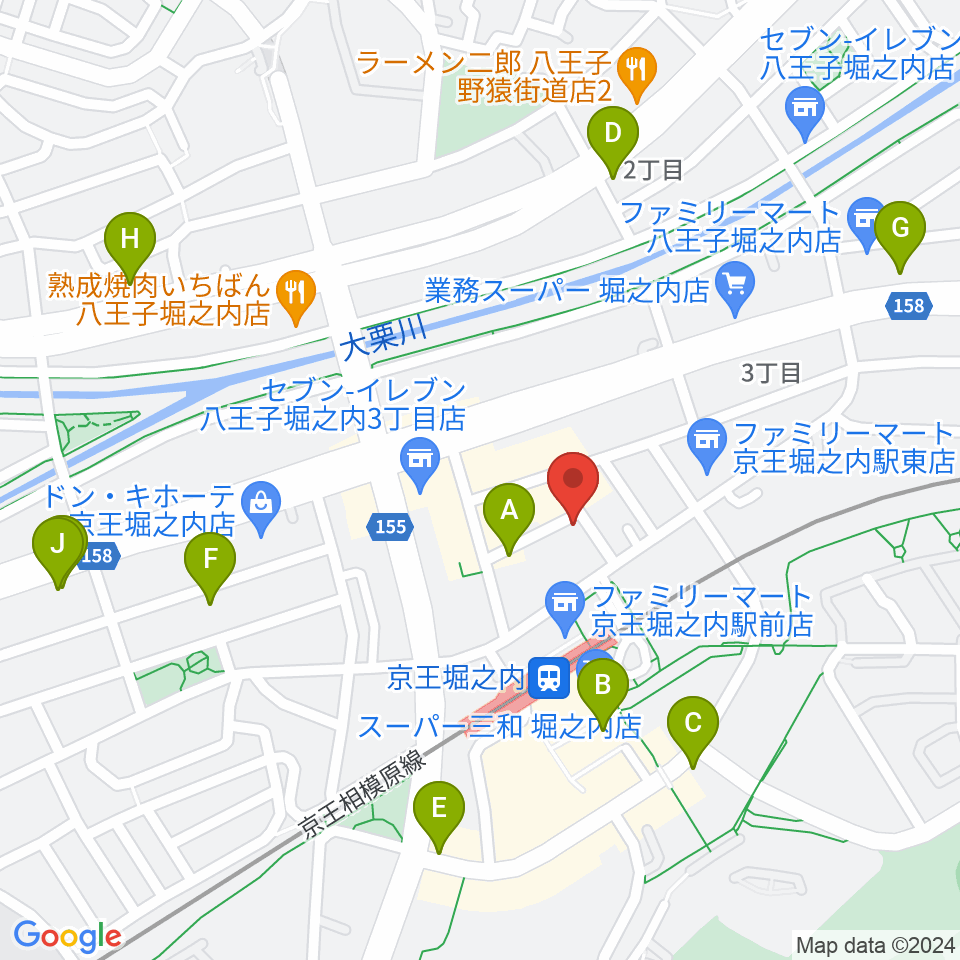 パンキースタジオ周辺のカフェ一覧地図