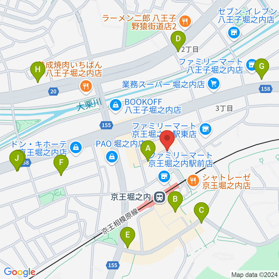 パンキースタジオ周辺のカフェ一覧地図