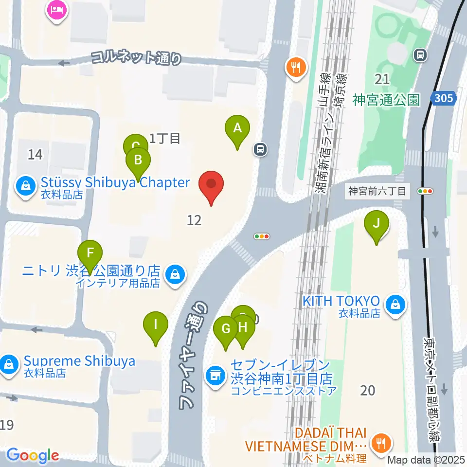 シダックスカルチャーホール周辺のカフェ一覧地図