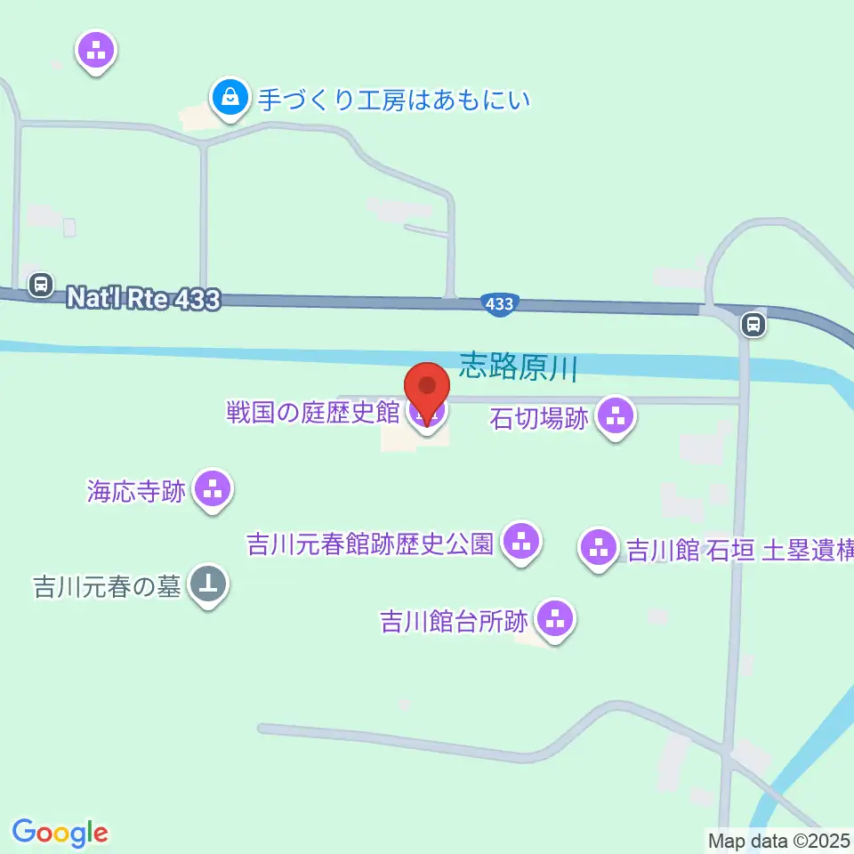 戦国の庭歴史館周辺のカフェ一覧地図