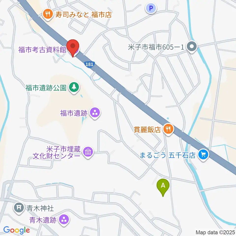 米子市福市考古資料館周辺のカフェ一覧地図