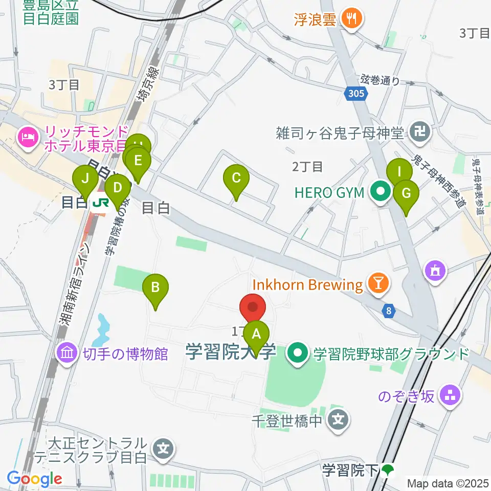 霞会館記念学習院ミュージアム周辺のカフェ一覧地図