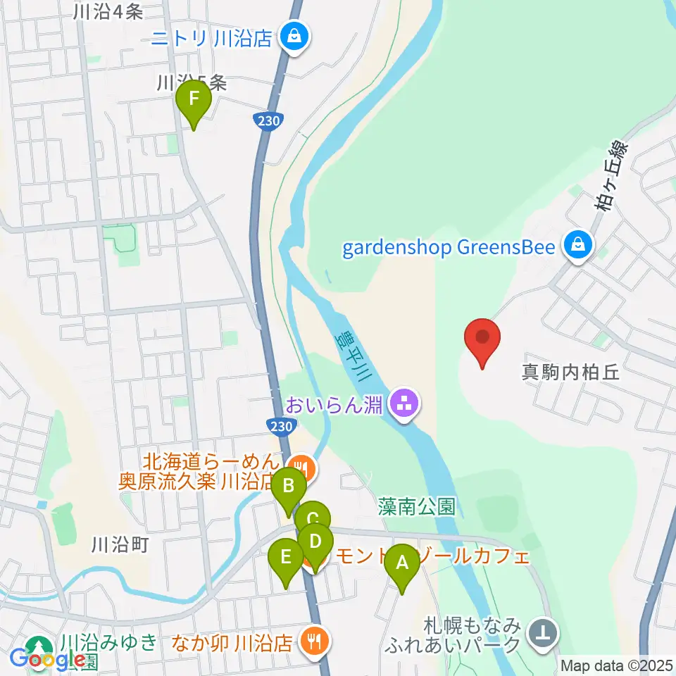 北海道青少年会館Compass周辺のカフェ一覧地図