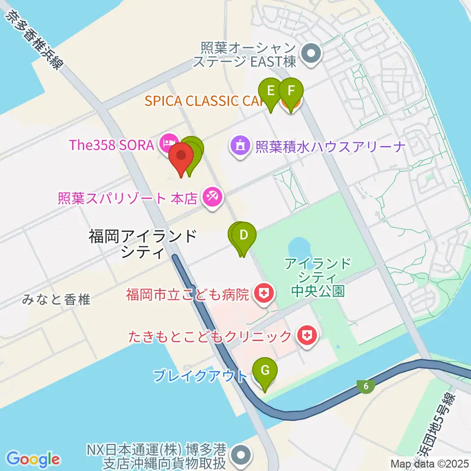 シアターそらとうみ周辺のカフェ一覧地図