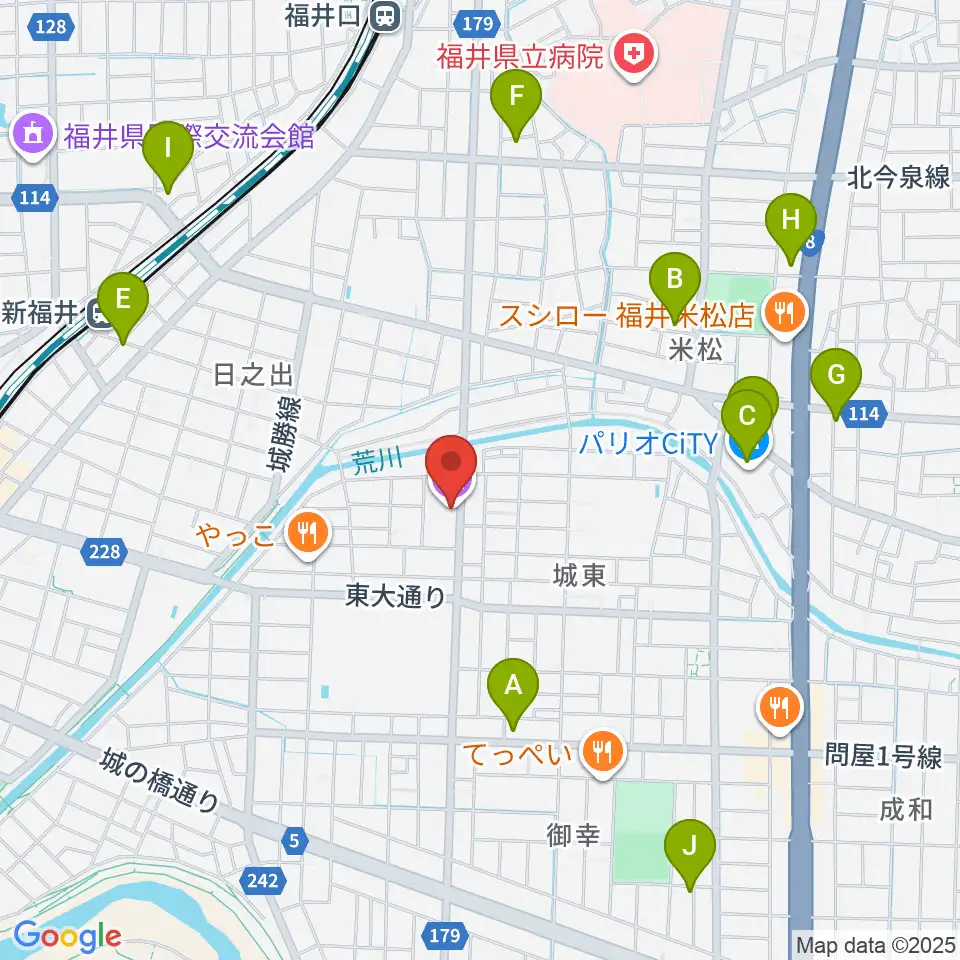 福井県立こども歴史文化館周辺のカフェ一覧地図