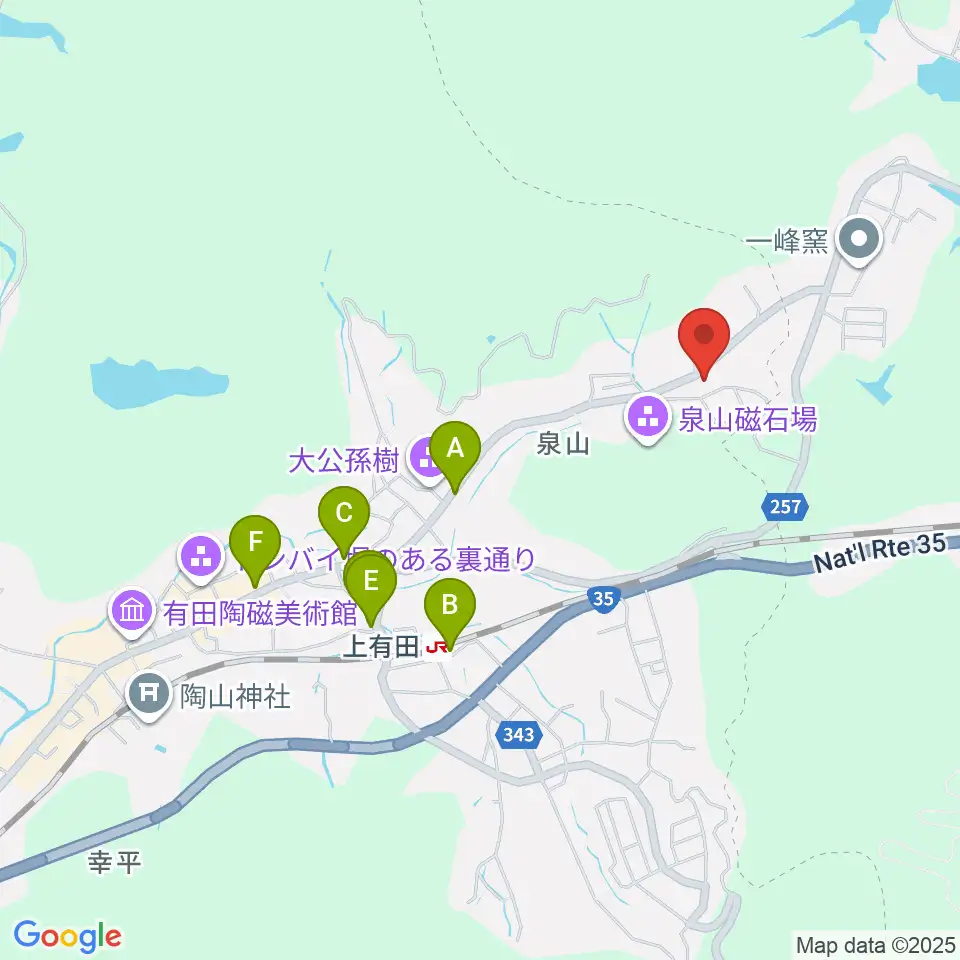 有田町歴史民俗資料館東館・有田焼参考館周辺のカフェ一覧地図
