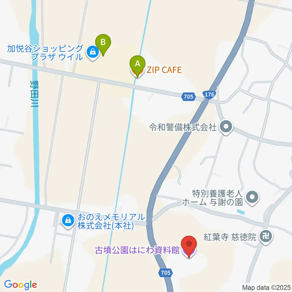 与謝野町立古墳公園はにわ資料館周辺のカフェ一覧地図