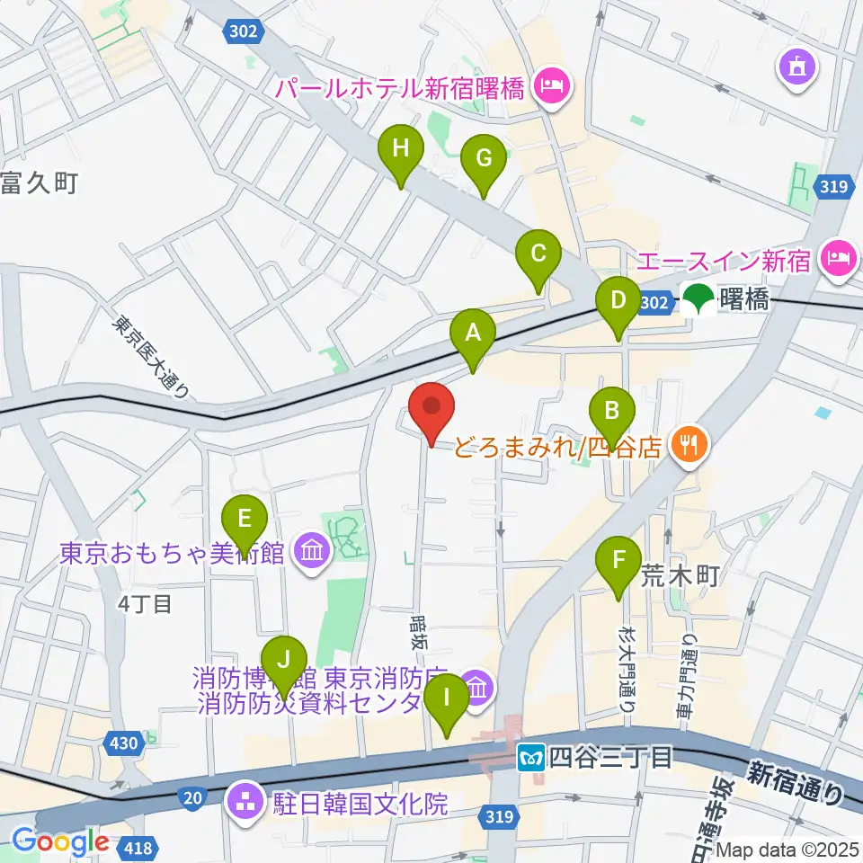 釣り文化資料館周辺のカフェ一覧地図