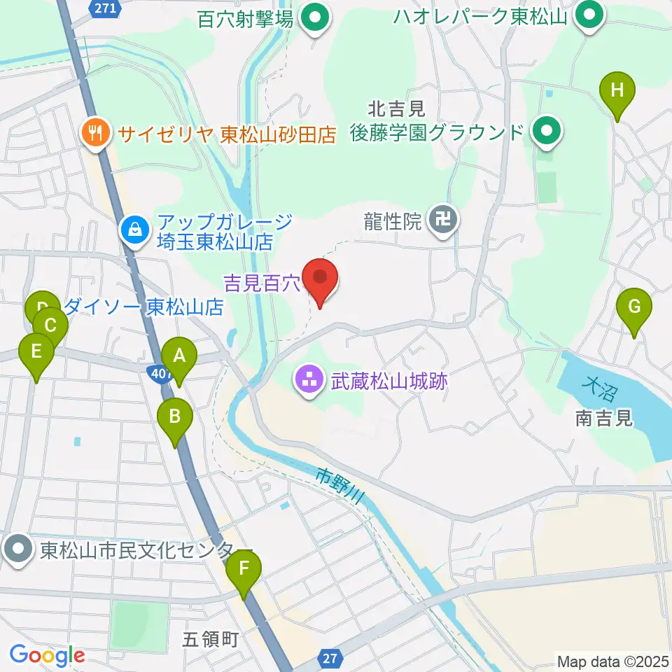 吉見町埋蔵文化財センター周辺のカフェ一覧地図