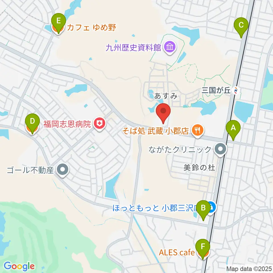 古代体験館おごおり周辺のカフェ一覧地図