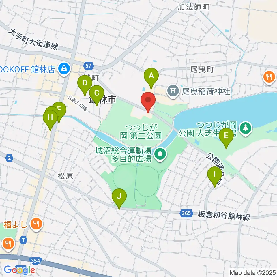 田山花袋記念文学館周辺のカフェ一覧地図