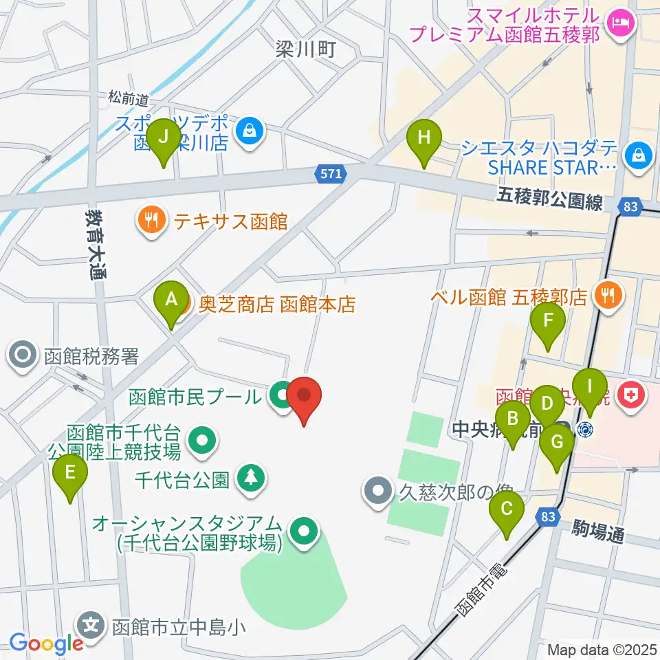 三和防災アクアウイングプール周辺のカフェ一覧地図