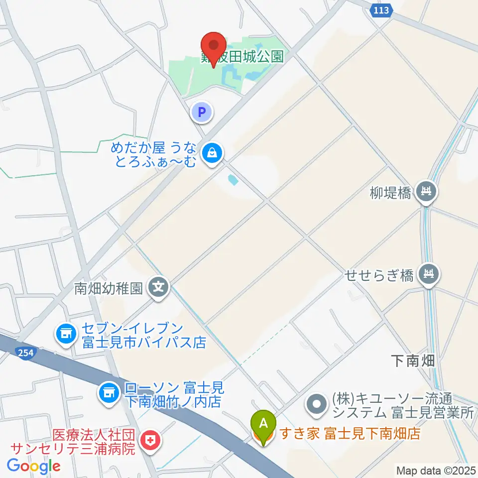 難波田城資料館周辺のカフェ一覧地図