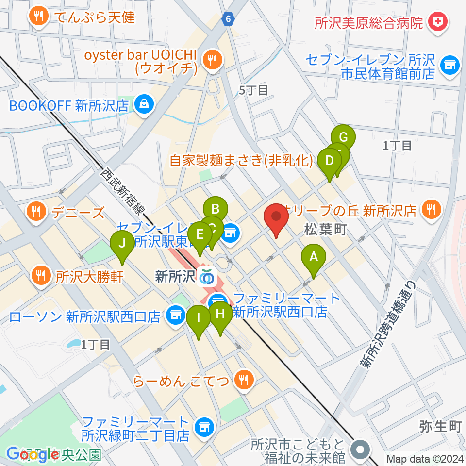 スタジオネイブ周辺のカフェ一覧地図