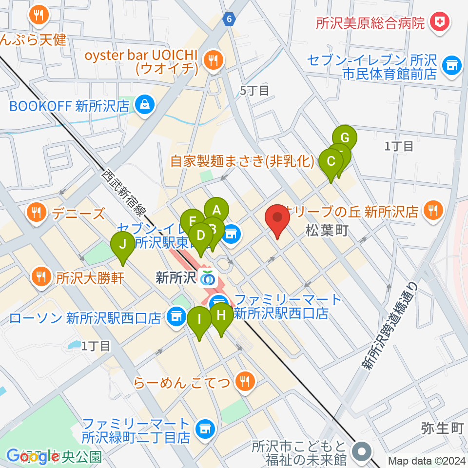 スタジオネイブ周辺のカフェ一覧地図