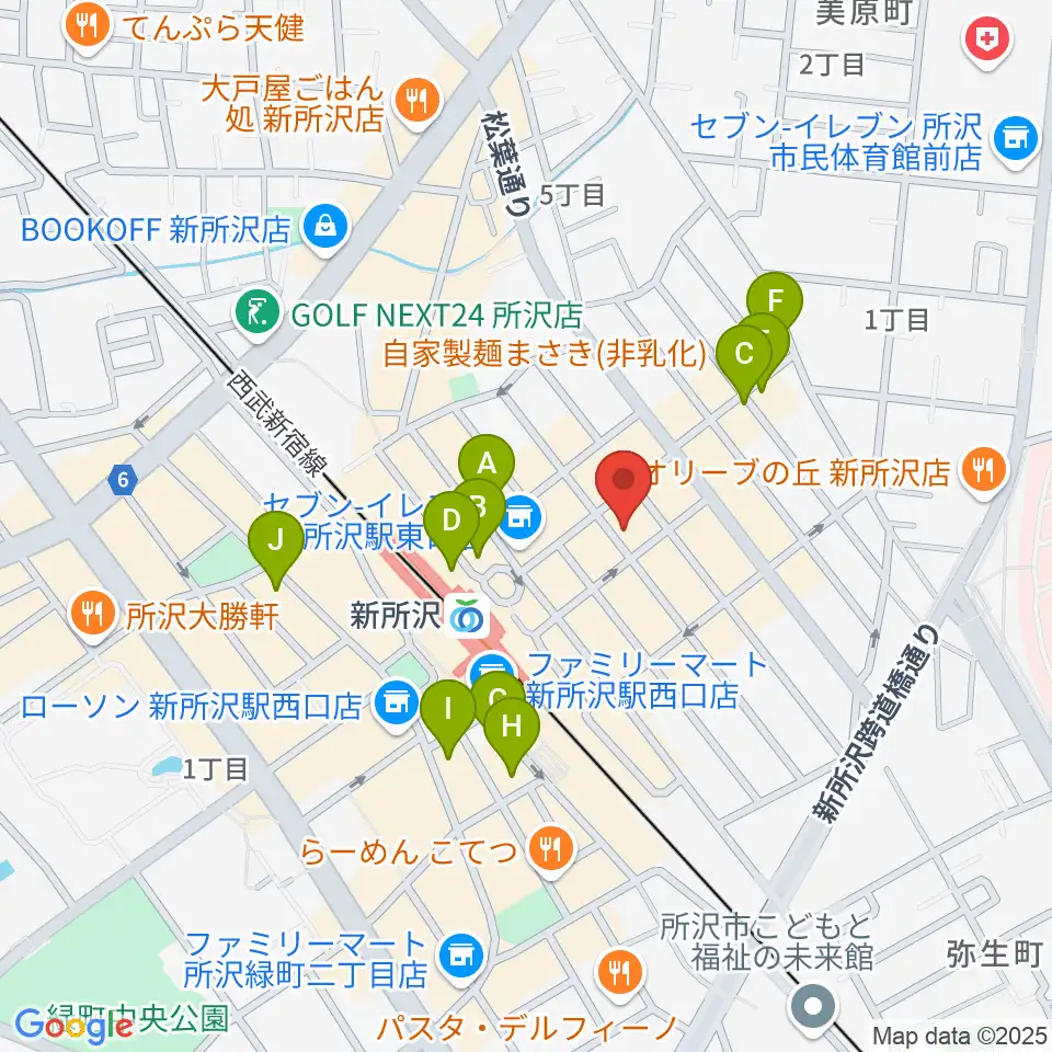 スタジオネイブ周辺のカフェ一覧地図
