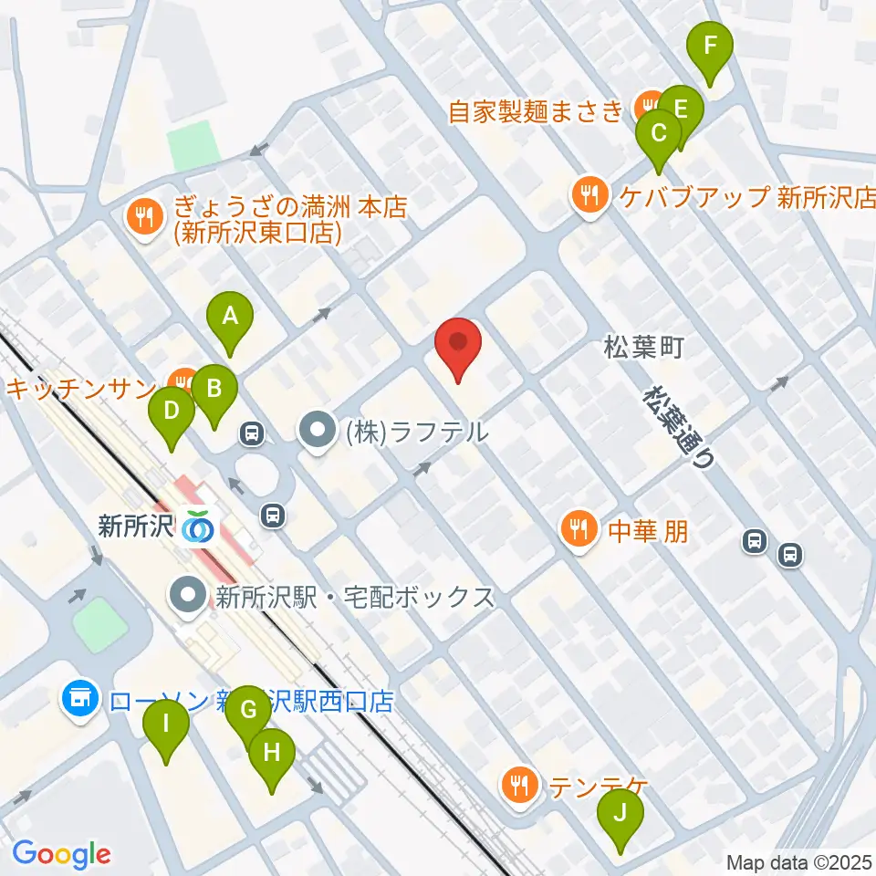 スタジオネイブ周辺のカフェ一覧地図