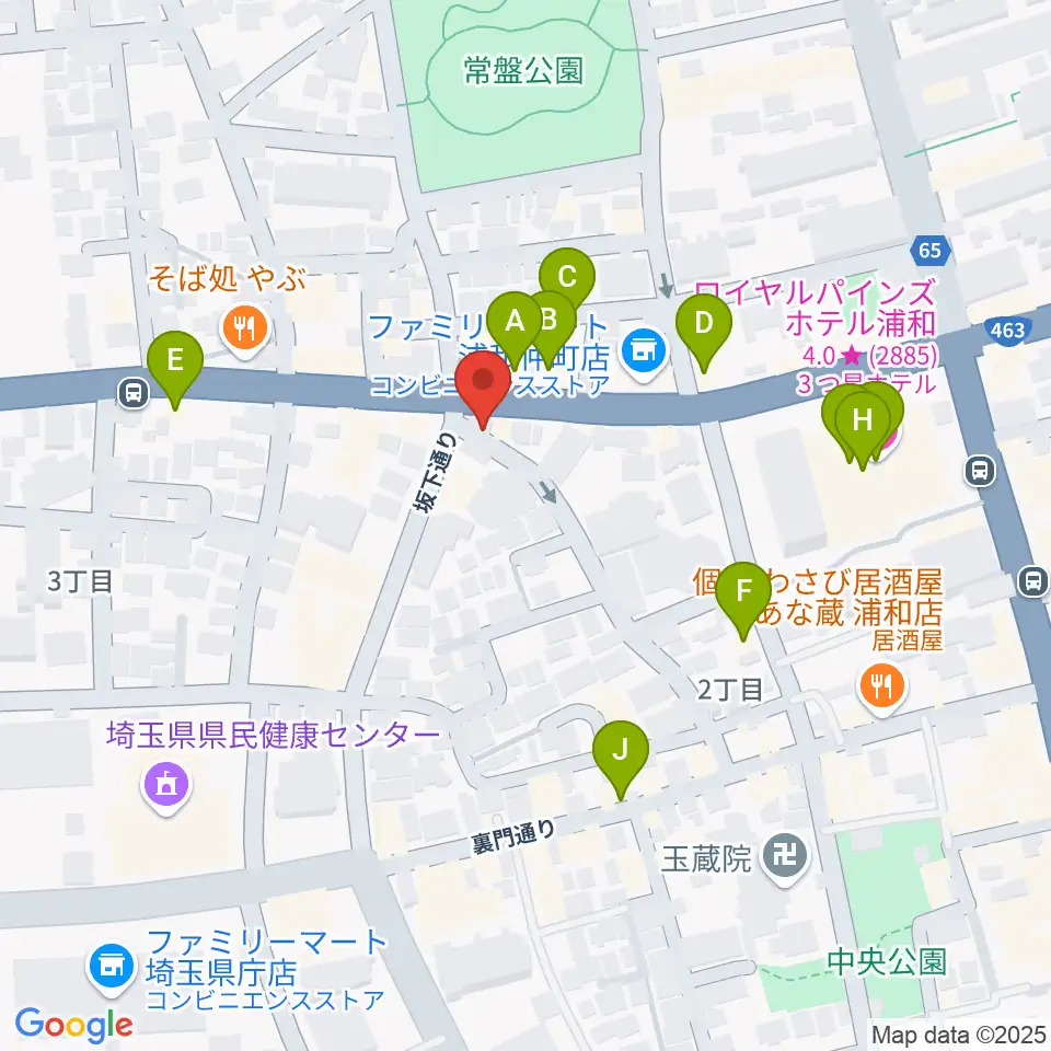 キャッツアイ周辺のカフェ一覧地図