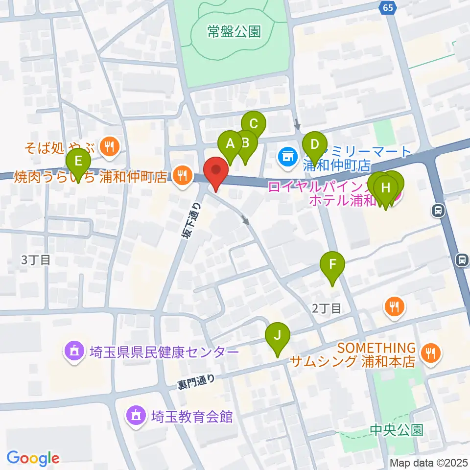 キャッツアイ周辺のカフェ一覧地図
