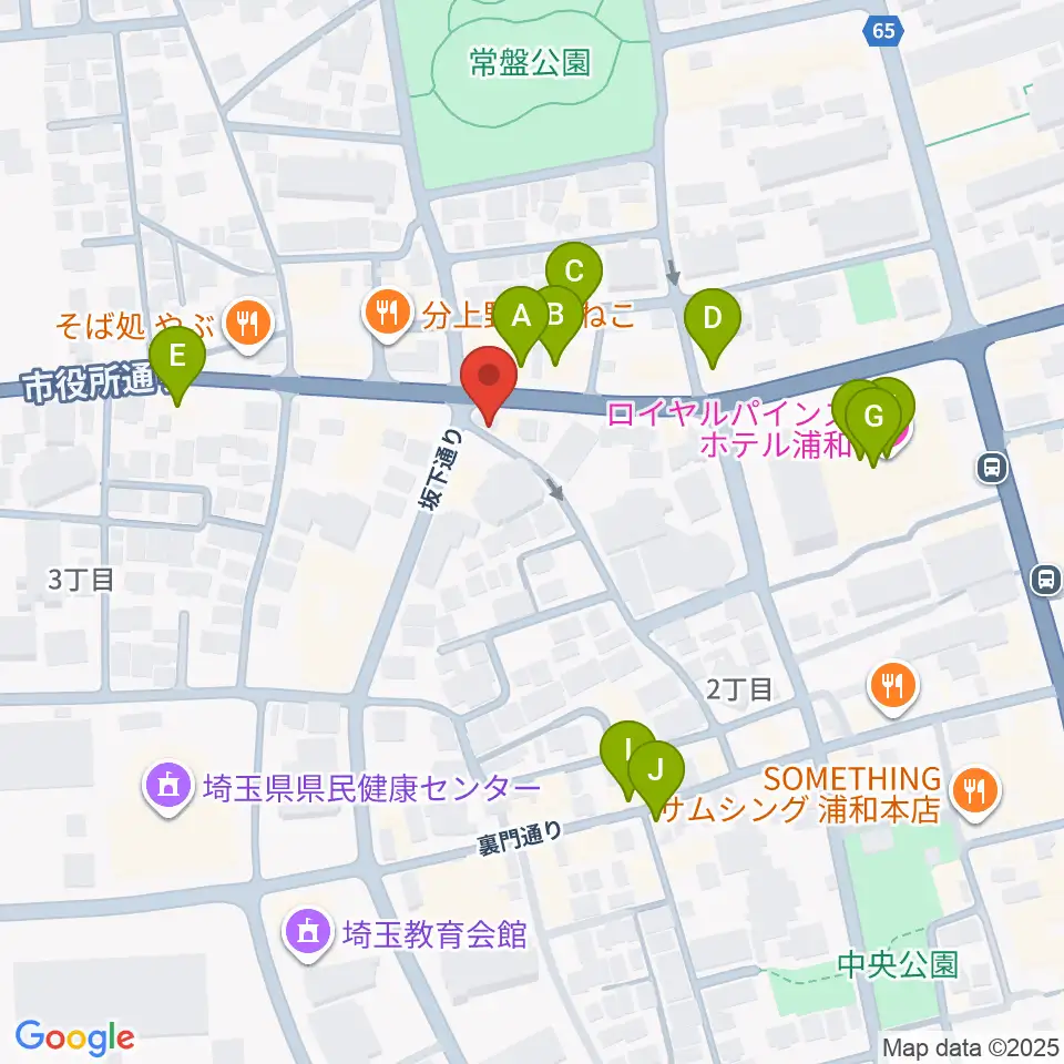 キャッツアイ周辺のカフェ一覧地図
