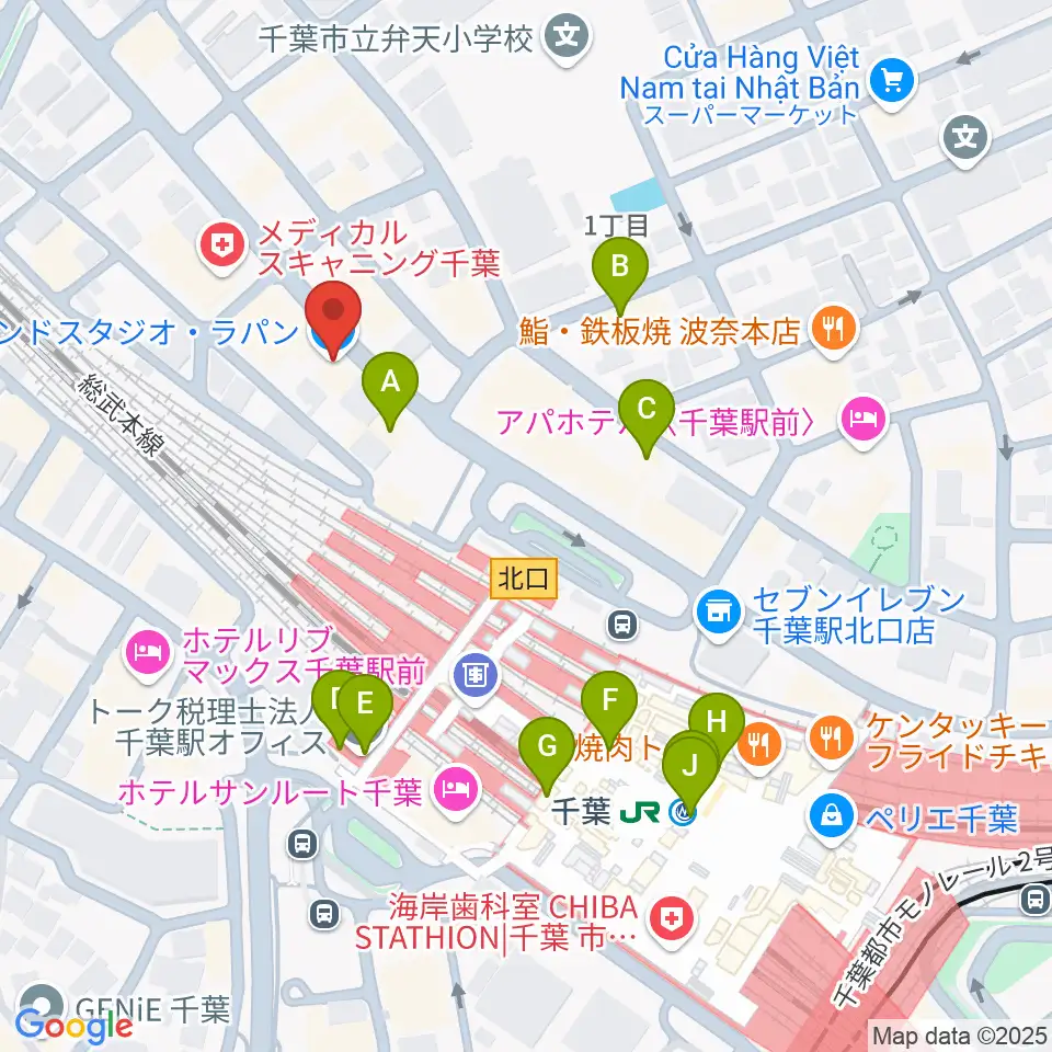 サウンドスタジオラパン周辺のカフェ一覧地図