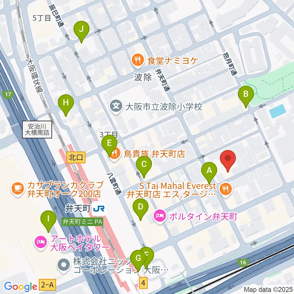 スタジオフリエ周辺のカフェ一覧地図
