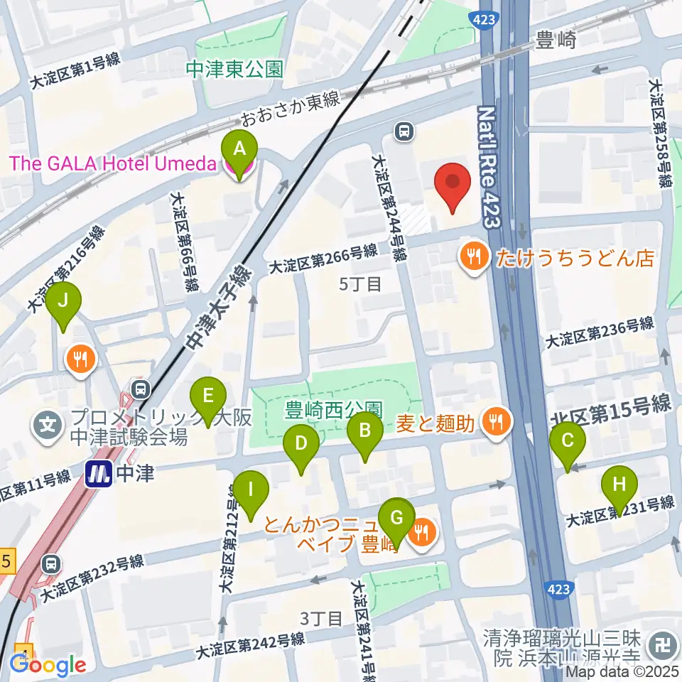 三和レコーディングスタジオ周辺のカフェ一覧地図