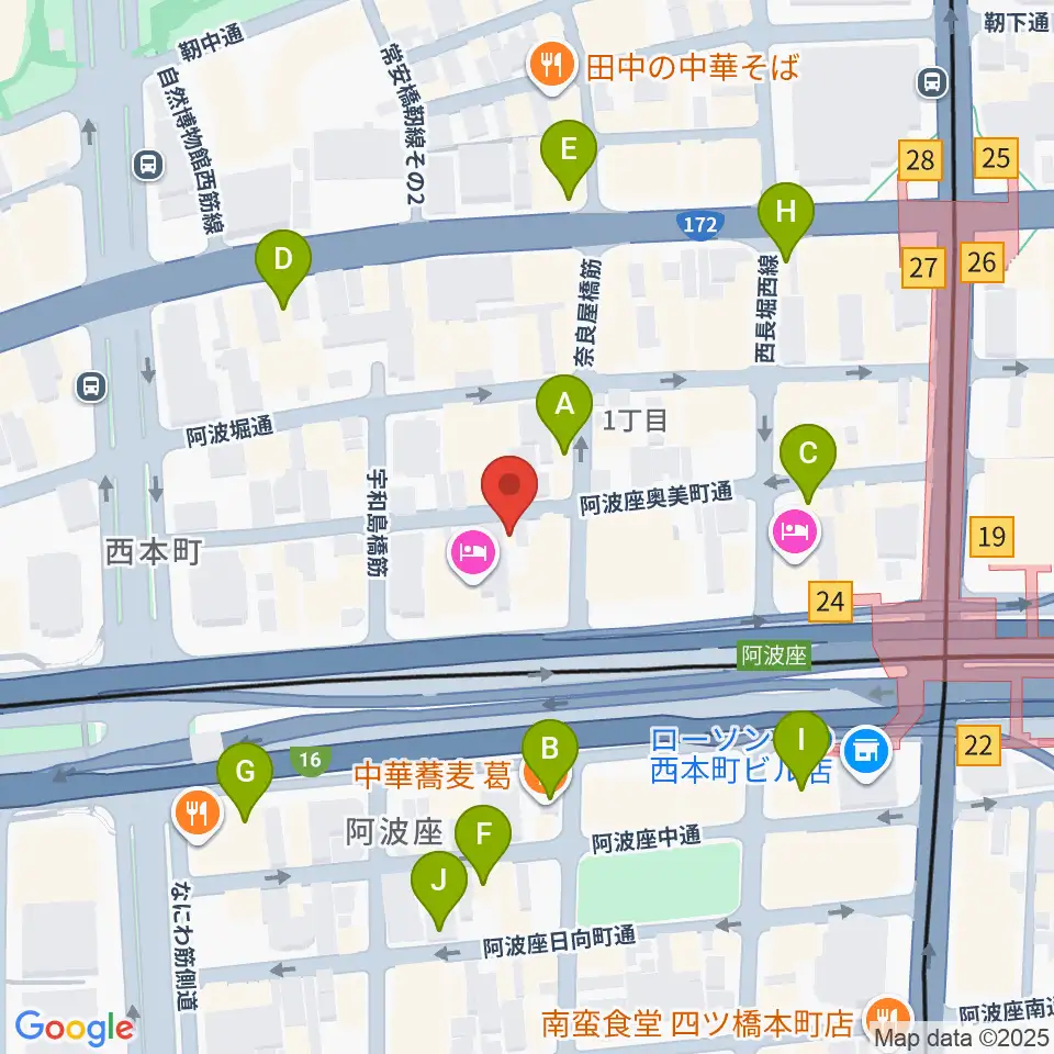 本町スタジオキューブ周辺のカフェ一覧地図