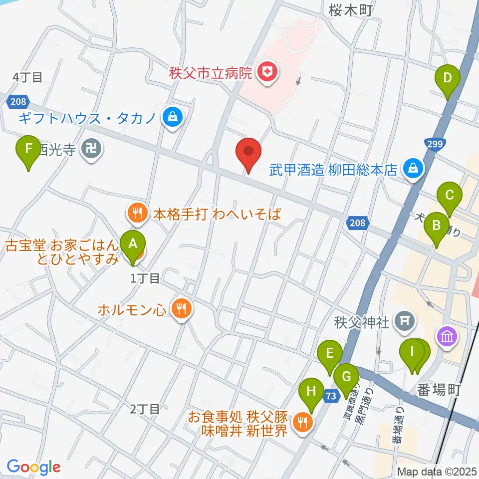 STUDIO JOY周辺のカフェ一覧地図
