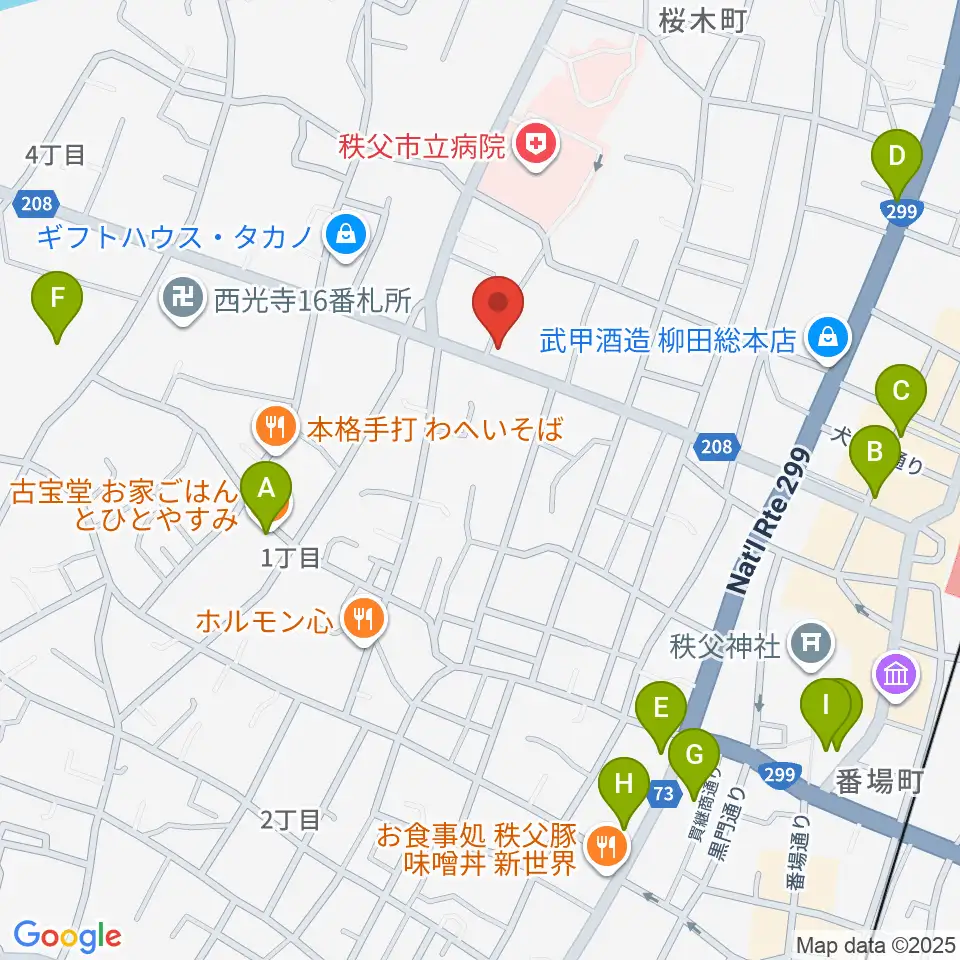 STUDIO JOY周辺のカフェ一覧地図