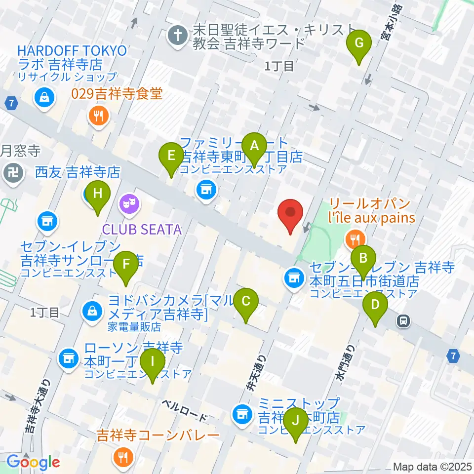 スタジオ・アルファ・ベガ周辺のカフェ一覧地図