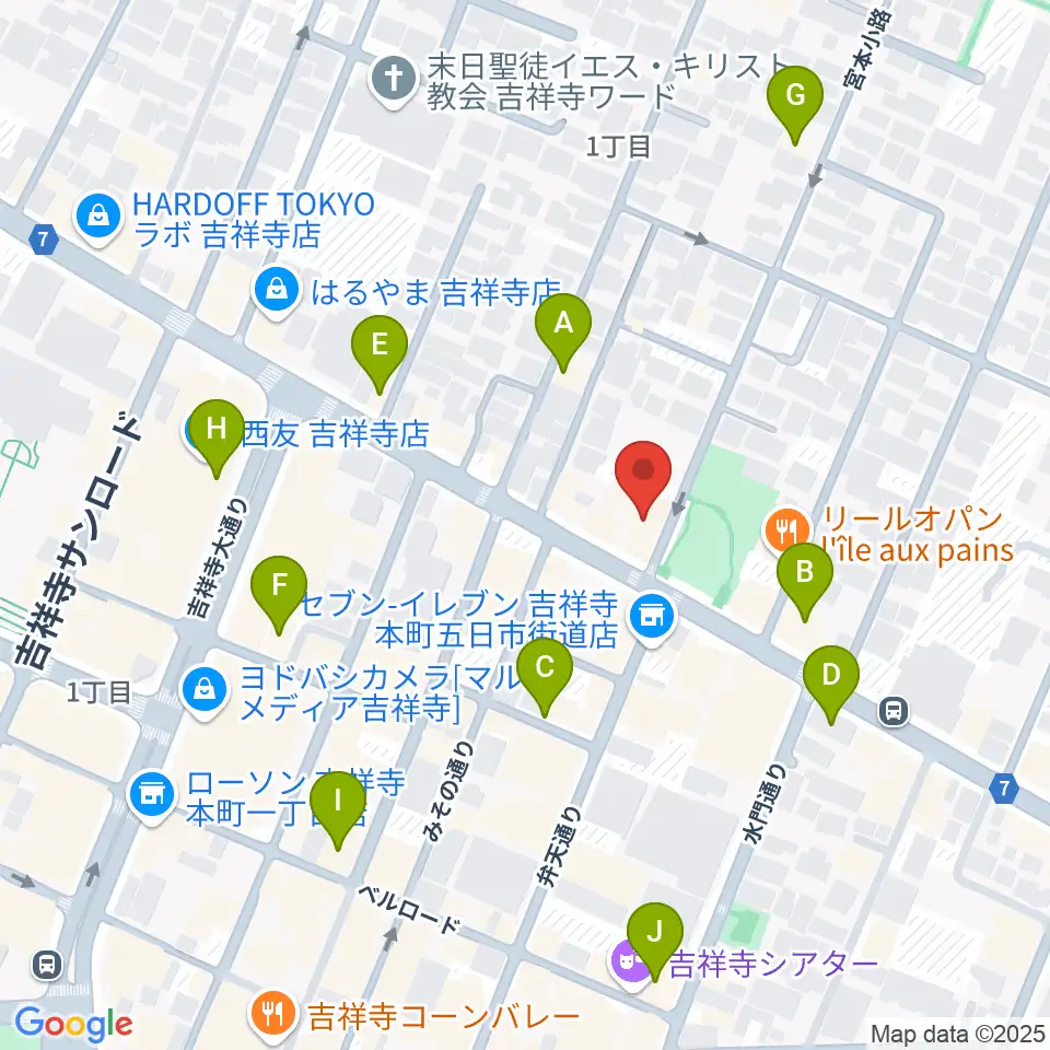 スタジオ・アルファ・ベガ周辺のカフェ一覧地図