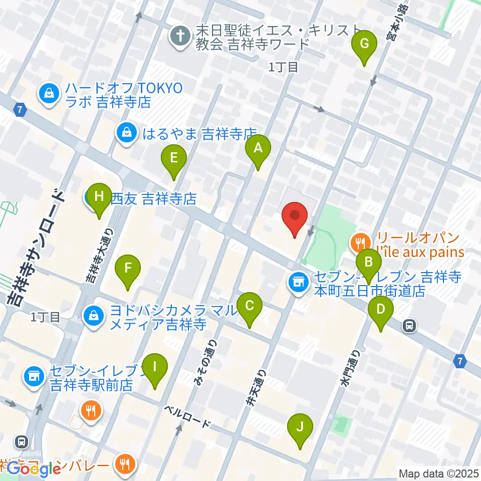 スタジオ・アルファ・ベガ周辺のカフェ一覧地図