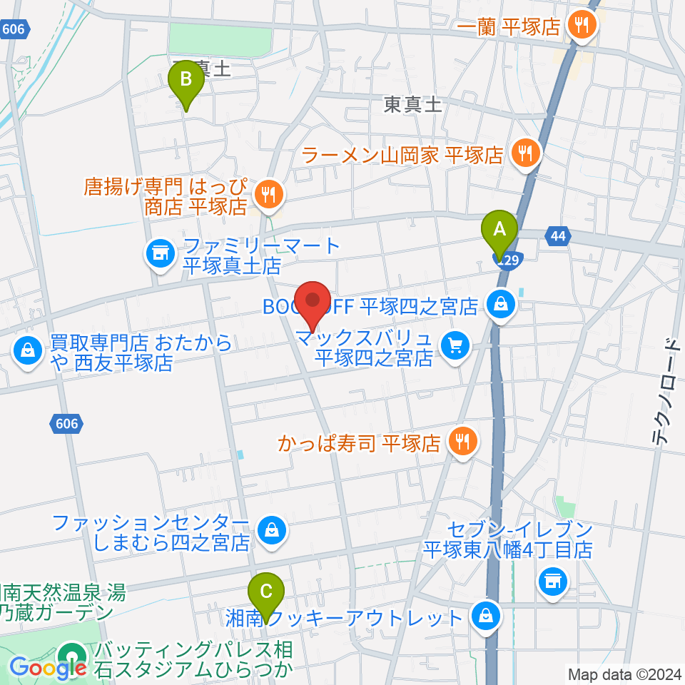 総合芸術学園ボア・コロンブ周辺のカフェ一覧地図