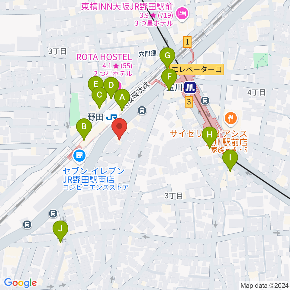 マツダ音楽教室周辺のカフェ一覧地図