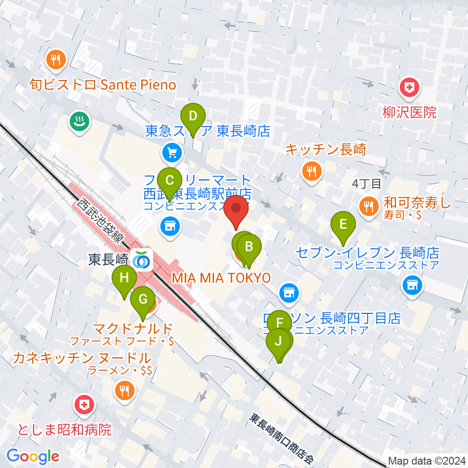 クラウドメイトミュージックスクール周辺のカフェ一覧地図