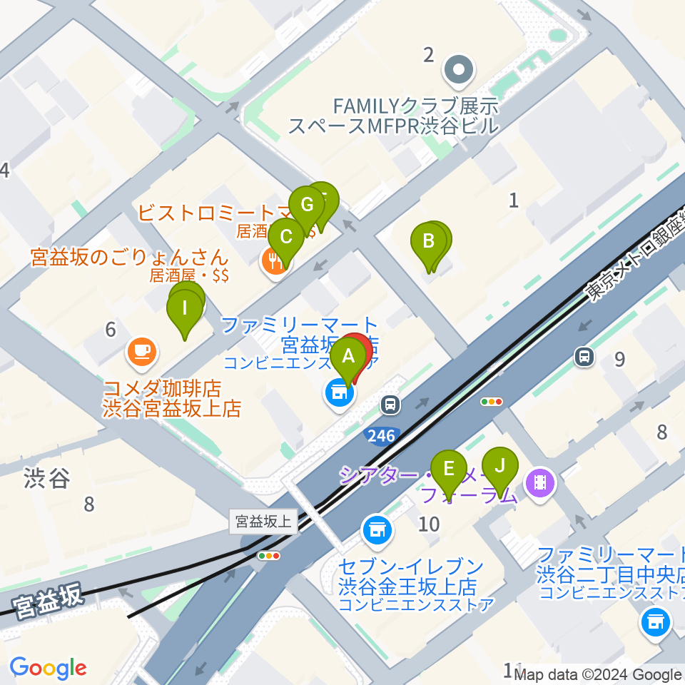 音楽教室ルフォスタ周辺のカフェ一覧地図