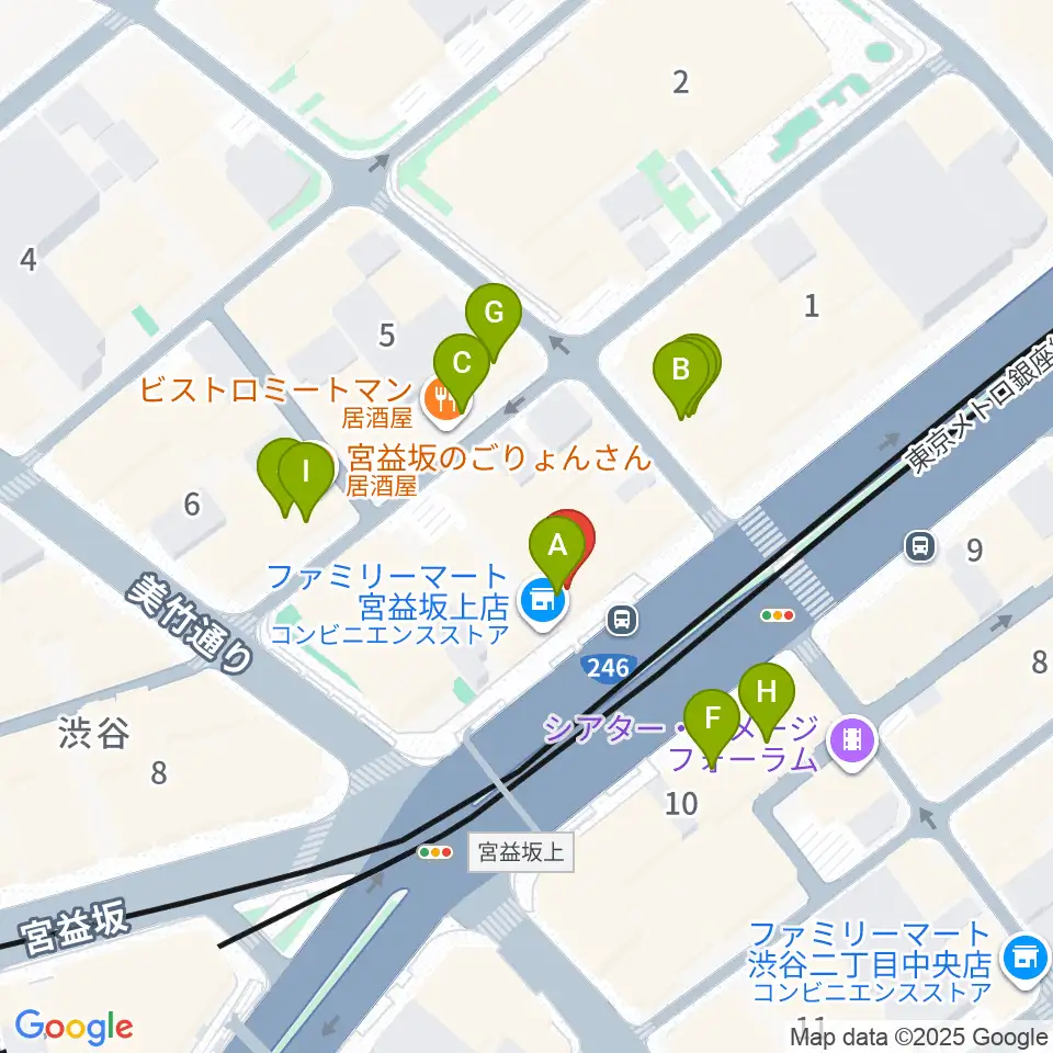 音楽教室ルフォスタ周辺のカフェ一覧地図