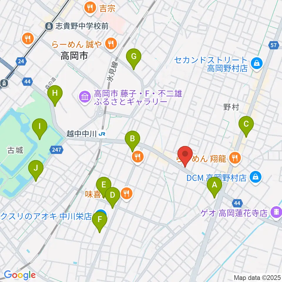 開進堂楽器 MPC高岡周辺のカフェ一覧地図