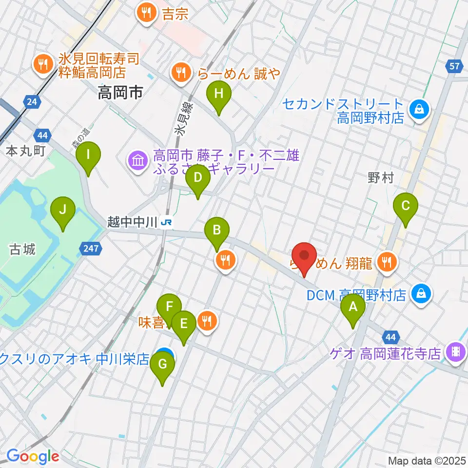 開進堂楽器 MPC高岡周辺のカフェ一覧地図